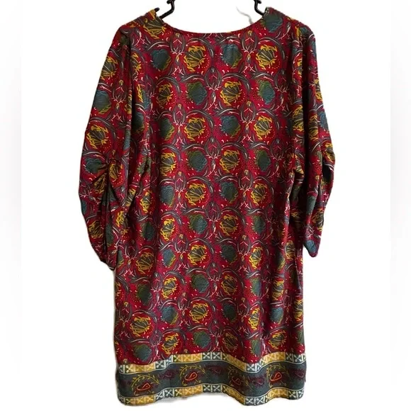 Urban CoCo Women’s Colorful Patterned Dress 3/4-Length Sleeves Sz. Large - Picture 4 of 9